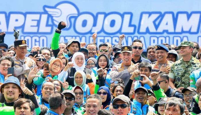 Ojol Jadi Garda Terdepan Kamtibmas, Kapolri dan Khofifah Angkat Topi