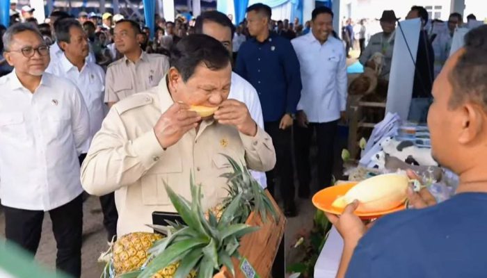 Panen Raya di Karawang, Presiden Prabowo Jajal Produk Pertanian Lokal
