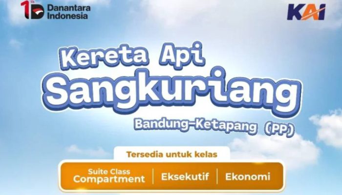 KAI Luncurkan KA Sangkuriang Rute Langsung Bandung–Banyuwangi, Tiket Perdana Diskon 50 Persen