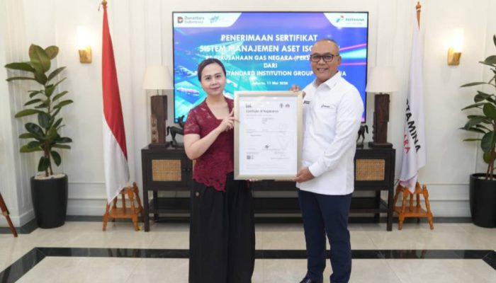 PGN Raih Sertifikasi Internasional ISO 55001 untuk Infrastruktur Transmisi dan Distribusi Gas