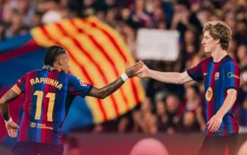 Brace Raphinha-Yamal Bawa Barcelona Menang Telak 5-2 atas Rayo Vallecano
