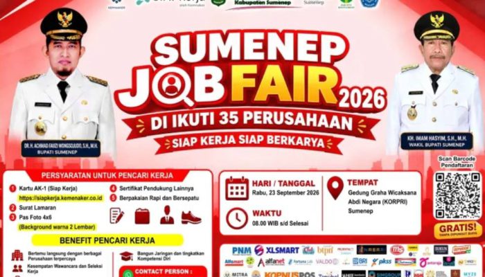 Sumenep Job Fair 2026 Digelar, 35 Perusahaan Buka 2.596 Lowongan Kerja